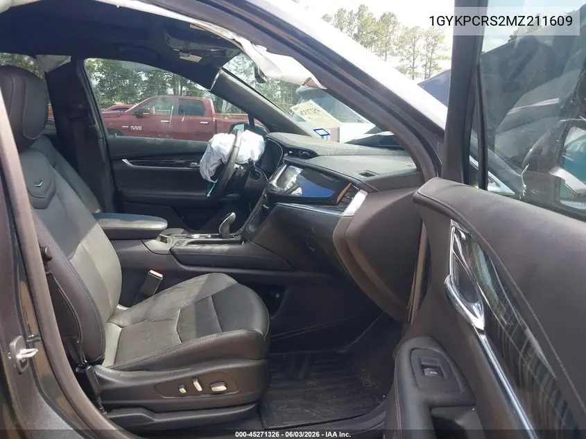 2021 Cadillac Xt6 Fwd Premium Luxury VIN: 1GYKPCRS2MZ211609 Lot: 45271326