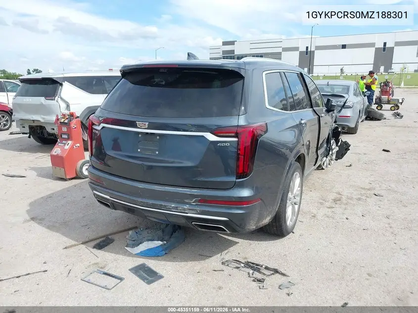 2021 Cadillac Xt6 Fwd Premium Luxury VIN: 1GYKPCRS0MZ188301 Lot: 45351159