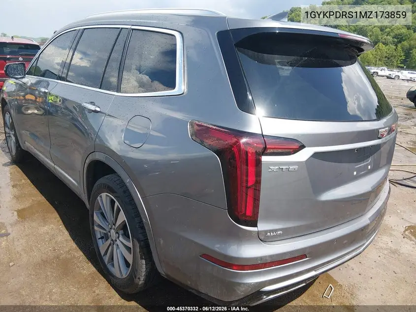 2021 Cadillac Xt6 Awd Premium Luxury VIN: 1GYKPDRS1MZ173859 Lot: 45370332