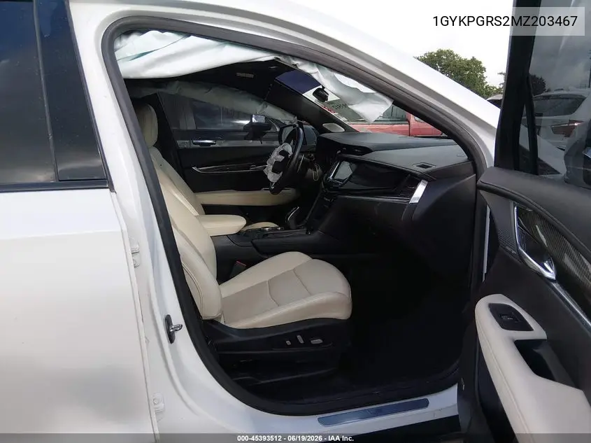 2021 Cadillac Xt6 Awd Sport VIN: 1GYKPGRS2MZ203467 Lot: 45393512