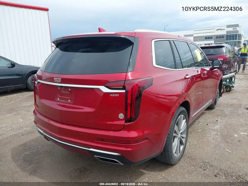 2021 Cadillac Xt6 Fwd Premium Luxury VIN: 1GYKPCRS5MZ224306 Lot: 45426802