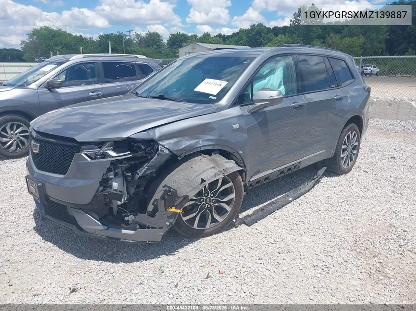 2021 Cadillac Xt6 Awd Sport VIN: 1GYKPGRSXMZ139887 Lot: 45432108