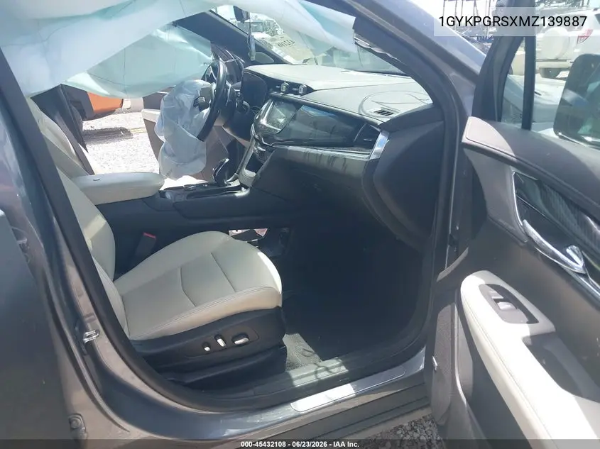 2021 Cadillac Xt6 Awd Sport VIN: 1GYKPGRSXMZ139887 Lot: 45432108