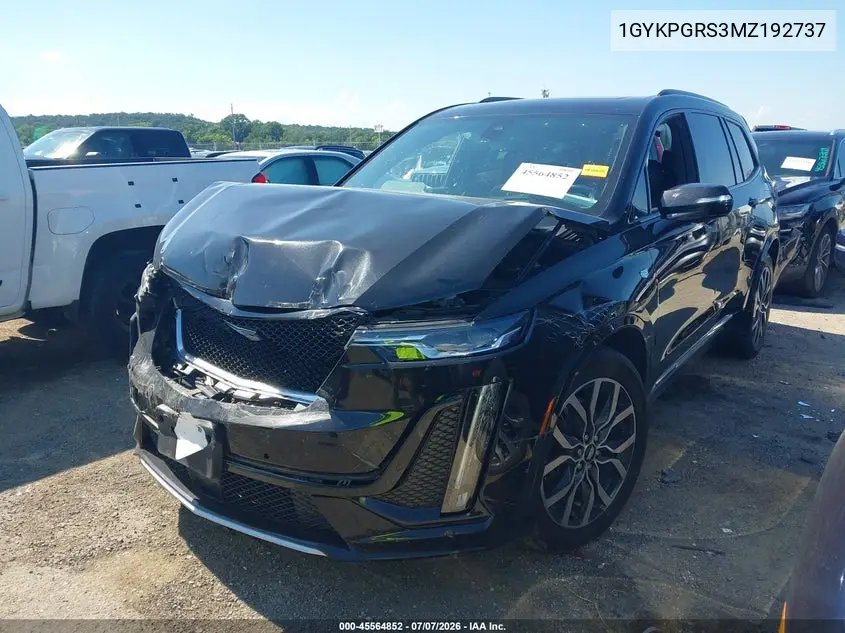 2021 Cadillac Xt6 Awd Sport VIN: 1GYKPGRS3MZ192737 Lot: 45564852