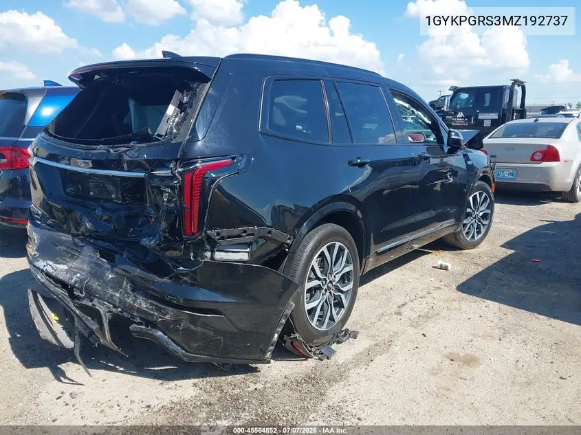 2021 Cadillac Xt6 Awd Sport VIN: 1GYKPGRS3MZ192737 Lot: 45564852