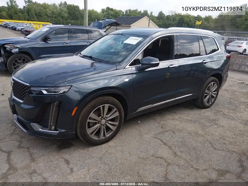 2021 Cadillac Xt6 Awd Premium Luxury VIN: 1GYKPDRS2MZ119874 Lot: 45574686