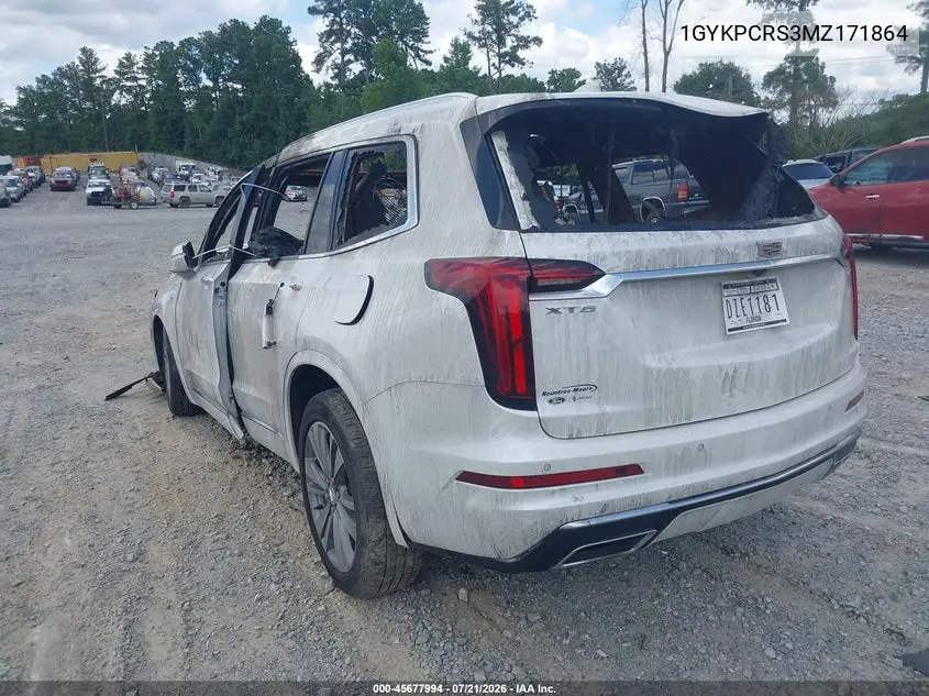 2021 Cadillac Xt6 Fwd Premium Luxury VIN: 1GYKPCRS3MZ171864 Lot: 45677994