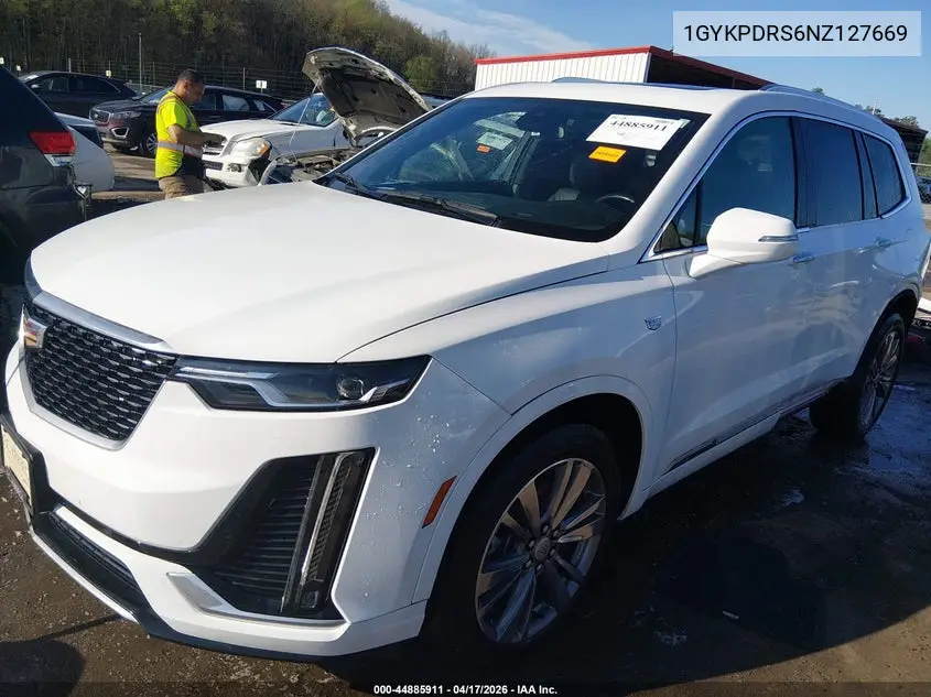 2022 Cadillac Xt6 Awd Premium Luxury VIN: 1GYKPDRS6NZ127669 Lot: 44885911