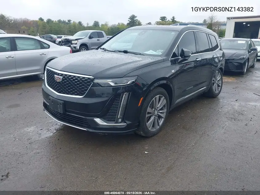 2022 Cadillac Xt6 Awd Premium Luxury VIN: 1GYKPDRS0NZ143382 Lot: 45064078