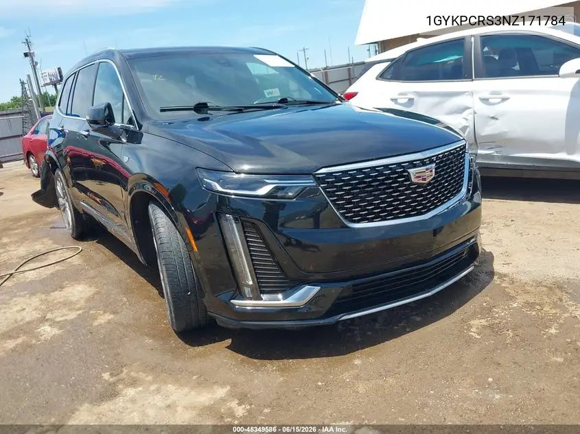 2022 Cadillac Xt6 Fwd Premium Luxury VIN: 1GYKPCRS3NZ171784 Lot: 45349586