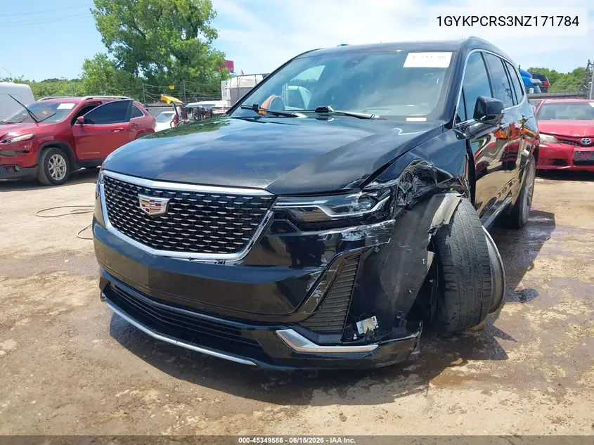 2022 Cadillac Xt6 Fwd Premium Luxury VIN: 1GYKPCRS3NZ171784 Lot: 45349586