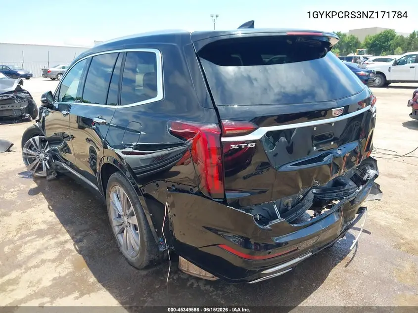2022 Cadillac Xt6 Fwd Premium Luxury VIN: 1GYKPCRS3NZ171784 Lot: 45349586