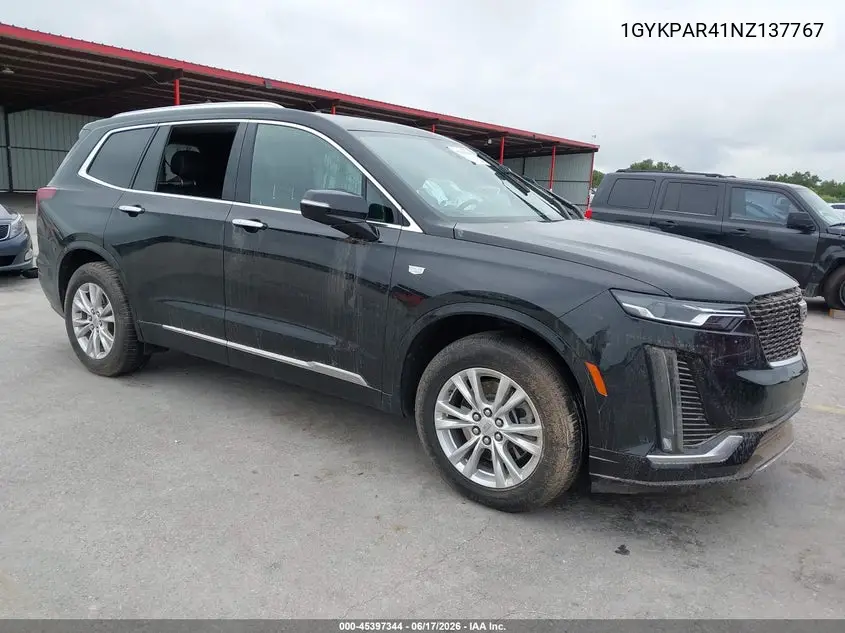 2022 Cadillac Xt6 Fwd Luxury VIN: 1GYKPAR41NZ137767 Lot: 45397344