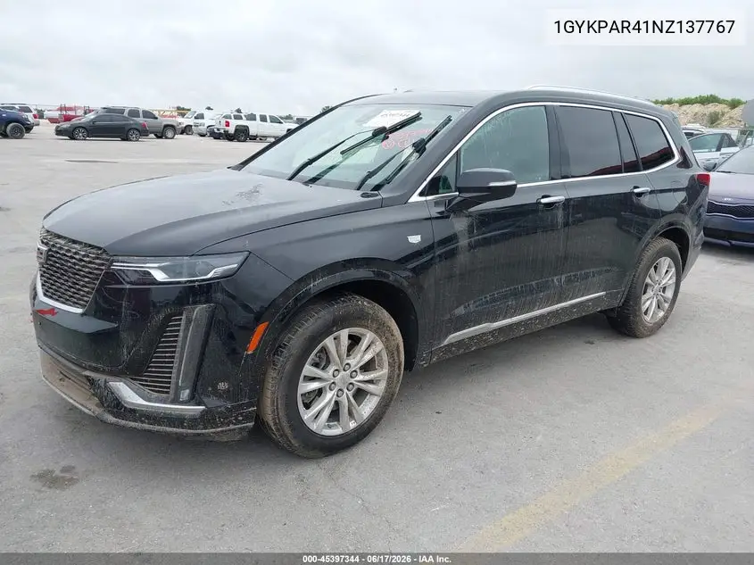 2022 Cadillac Xt6 Fwd Luxury VIN: 1GYKPAR41NZ137767 Lot: 45397344