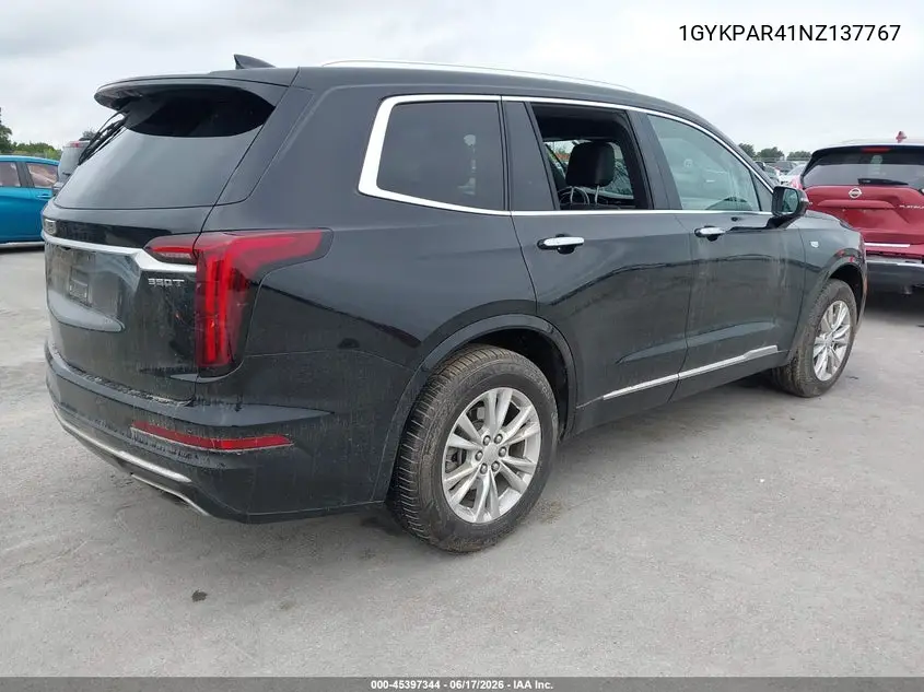 2022 Cadillac Xt6 Fwd Luxury VIN: 1GYKPAR41NZ137767 Lot: 45397344