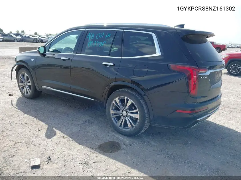 2022 Cadillac Xt6 Fwd Premium Luxury VIN: 1GYKPCRS8NZ161302 Lot: 45474860