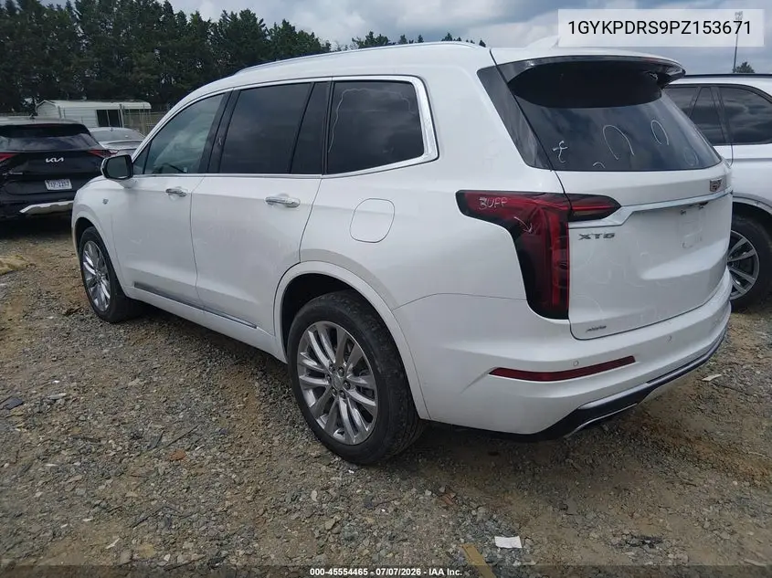 2023 Cadillac Xt6 Awd Premium Luxury VIN: 1GYKPDRS9PZ153671 Lot: 45554465