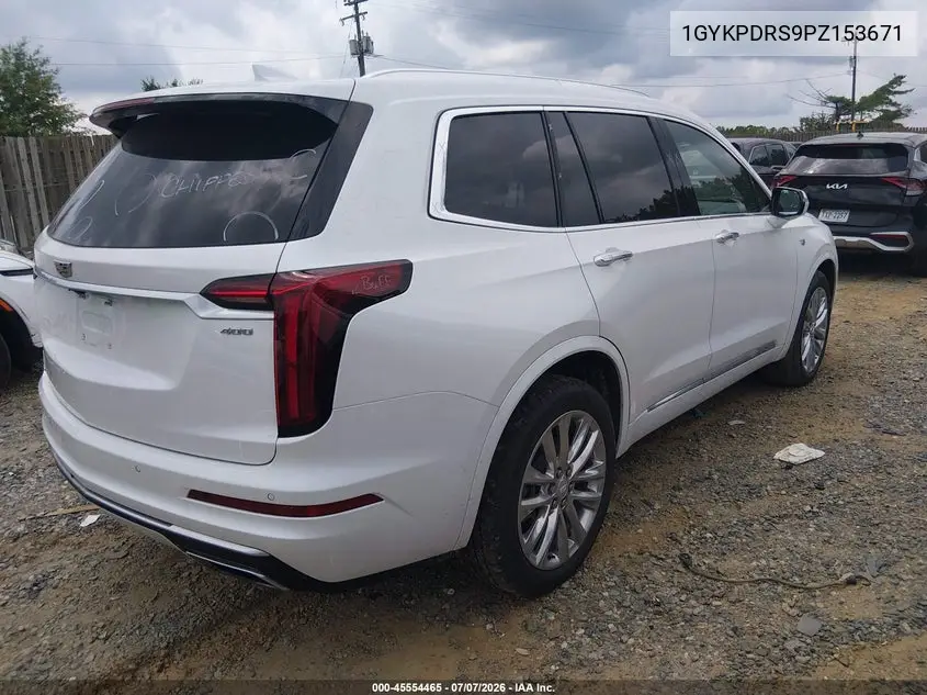 2023 Cadillac Xt6 Awd Premium Luxury VIN: 1GYKPDRS9PZ153671 Lot: 45554465