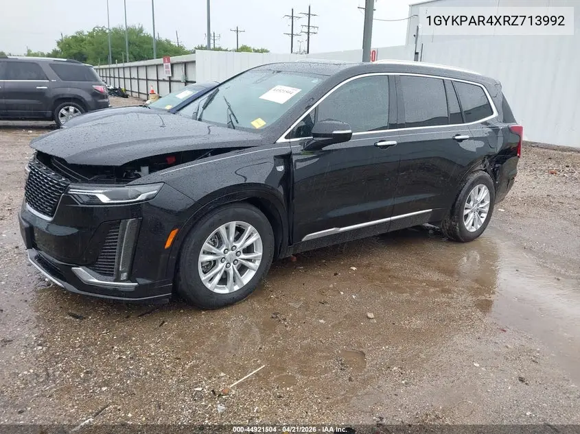 2024 Cadillac Xt6 Fwd Luxury VIN: 1GYKPAR4XRZ713992 Lot: 44921504