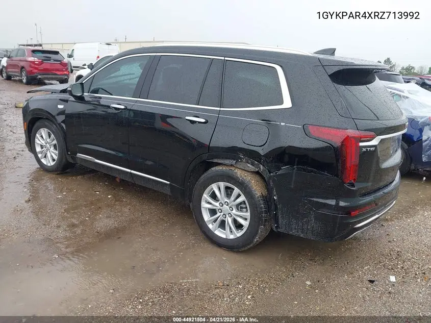2024 Cadillac Xt6 Fwd Luxury VIN: 1GYKPAR4XRZ713992 Lot: 44921504