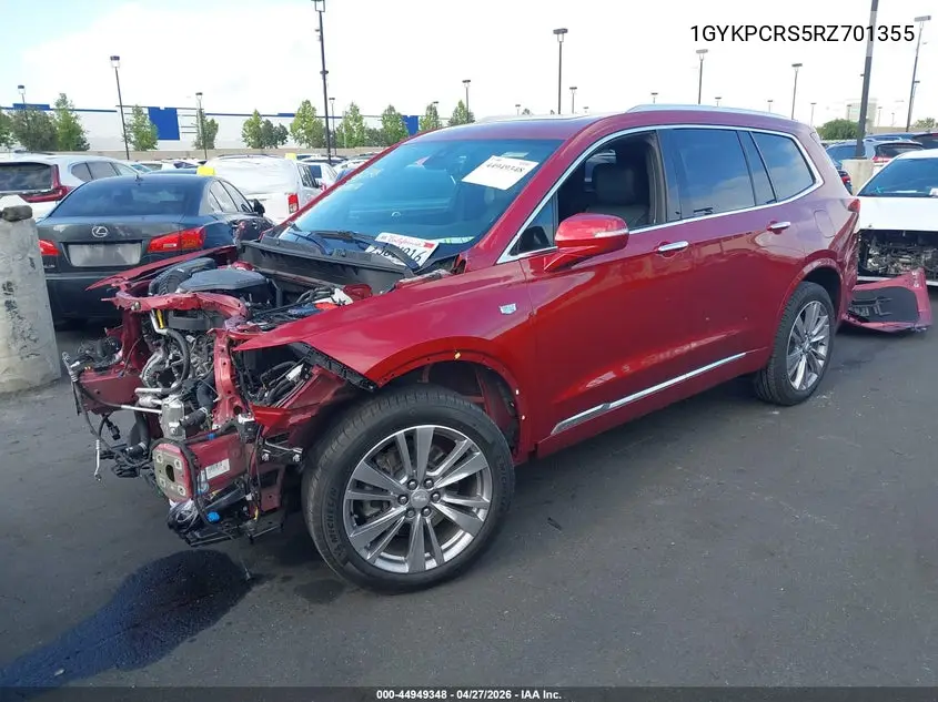 2024 Cadillac Xt6 Fwd Premium Luxury VIN: 1GYKPCRS5RZ701355 Lot: 44949348