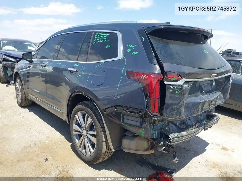 2024 Cadillac Xt6 Fwd Premium Luxury VIN: 1GYKPCRS5RZ745372 Lot: 45116628