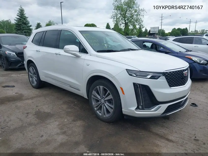 2024 Cadillac Xt6 Awd Premium Luxury VIN: 1GYKPDRS4RZ740167 Lot: 45172018
