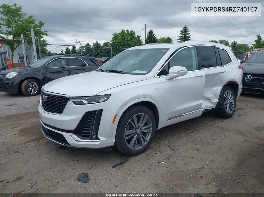 2024 Cadillac Xt6 Awd Premium Luxury VIN: 1GYKPDRS4RZ740167 Lot: 45172018
