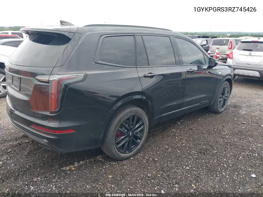2024 Cadillac Xt6 Awd Sport VIN: 1GYKPGRS3RZ745426 Lot: 45280356