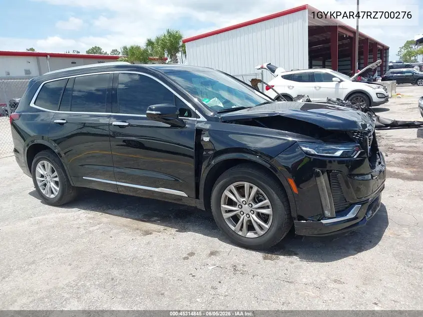 2024 Cadillac Xt6 Fwd Luxury VIN: 1GYKPAR47RZ700276 Lot: 45314845