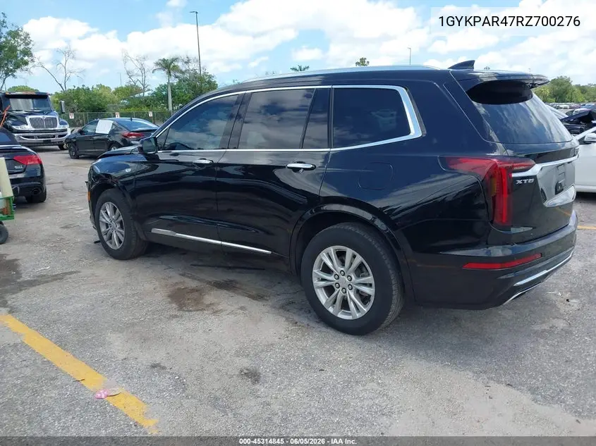 2024 Cadillac Xt6 Fwd Luxury VIN: 1GYKPAR47RZ700276 Lot: 45314845
