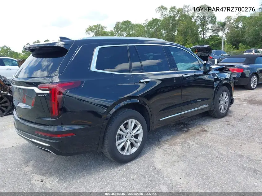2024 Cadillac Xt6 Fwd Luxury VIN: 1GYKPAR47RZ700276 Lot: 45314845