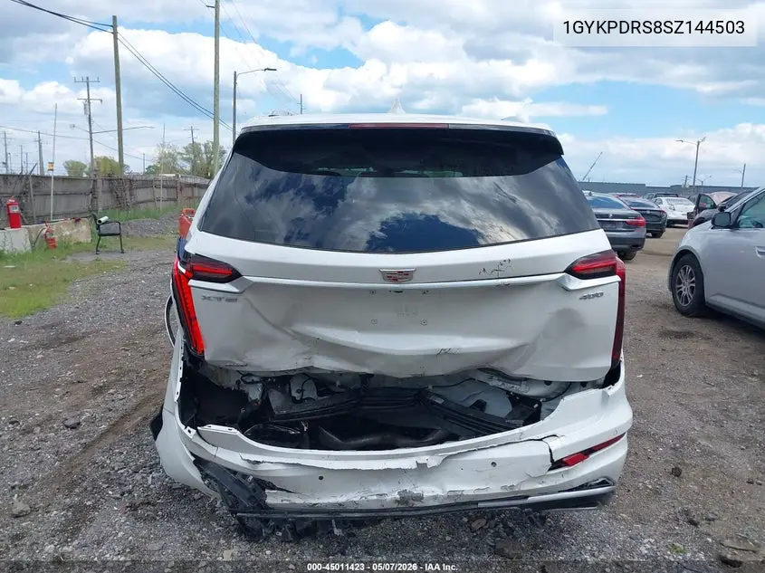 2025 Cadillac Xt6 Awd Premium Luxury VIN: 1GYKPDRS8SZ144503 Lot: 45011423
