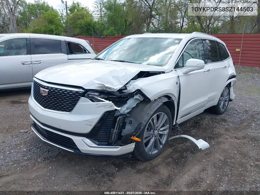 2025 Cadillac Xt6 Awd Premium Luxury VIN: 1GYKPDRS8SZ144503 Lot: 45011423
