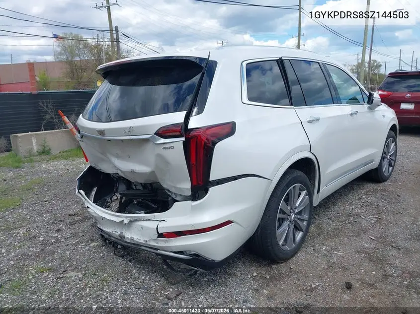 2025 Cadillac Xt6 Awd Premium Luxury VIN: 1GYKPDRS8SZ144503 Lot: 45011423