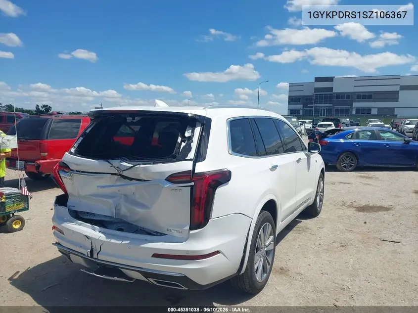 2025 Cadillac Xt6 Awd Premium Luxury VIN: 1GYKPDRS1SZ106367 Lot: 45351038