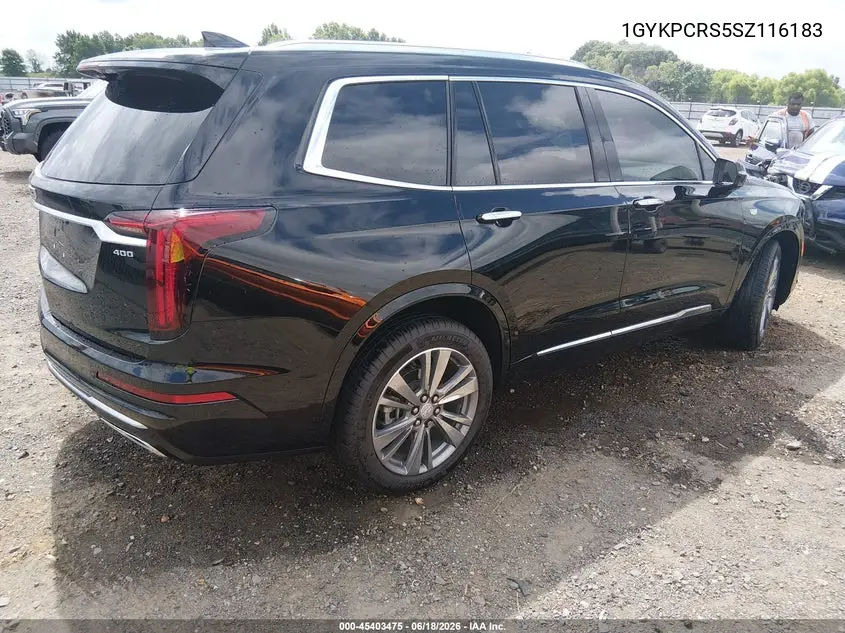 2025 Cadillac Xt6 Fwd Premium Luxury VIN: 1GYKPCRS5SZ116183 Lot: 45403475