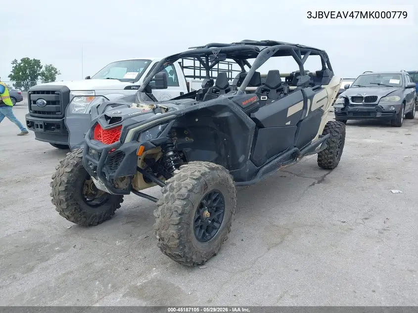 2021 Can-Am Maverick X3 Max X Ds Turbo Rr VIN: 3JBVEAV47MK000779 Lot: 45187105