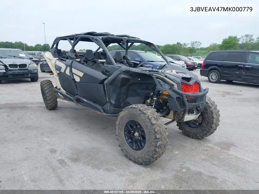 2021 Can-Am Maverick X3 Max X Ds Turbo Rr VIN: 3JBVEAV47MK000779 Lot: 45187105