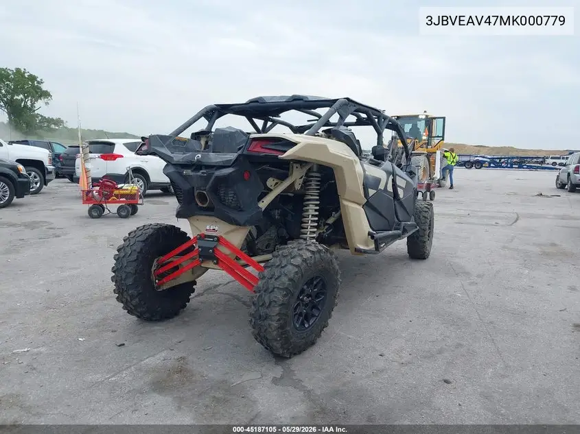 2021 Can-Am Maverick X3 Max X Ds Turbo Rr VIN: 3JBVEAV47MK000779 Lot: 45187105