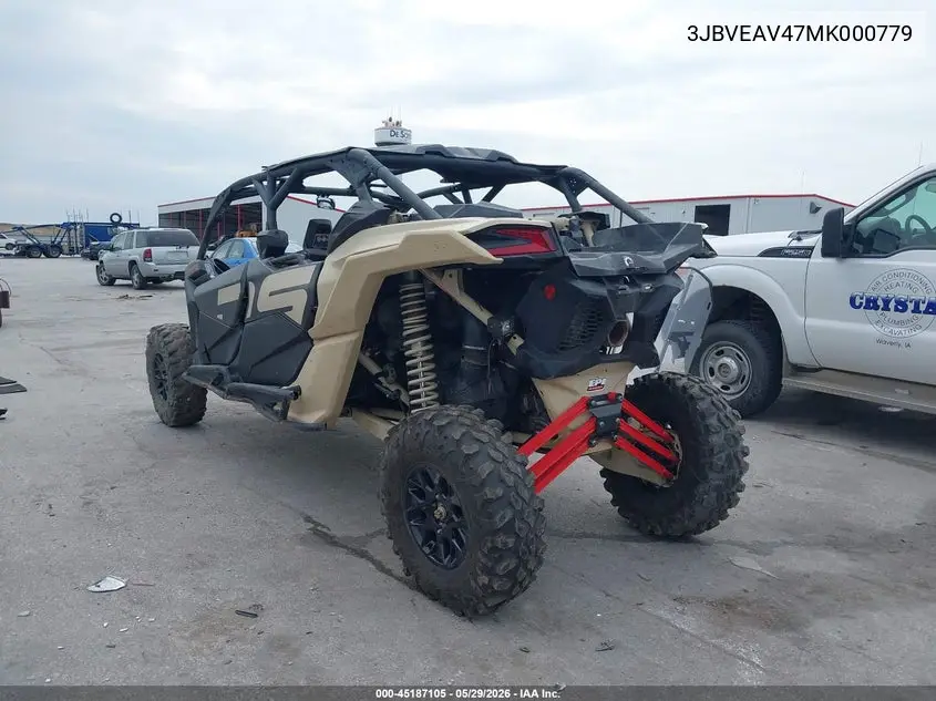 2021 Can-Am Maverick X3 Max X Ds Turbo Rr VIN: 3JBVEAV47MK000779 Lot: 45187105