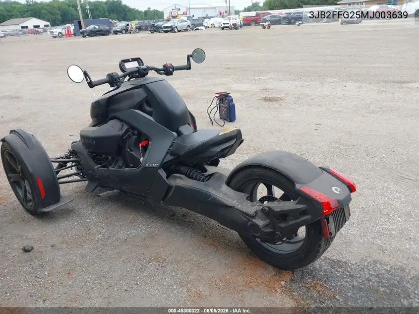 2021 Can-Am Ryker VIN: 3JB2FEG25MJ003639 Lot: 45300322