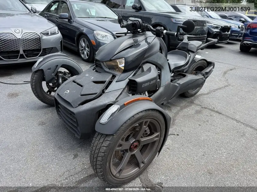 2021 Can-Am Ryker VIN: 3JB2FEG22MJ001539 Lot: 45607307