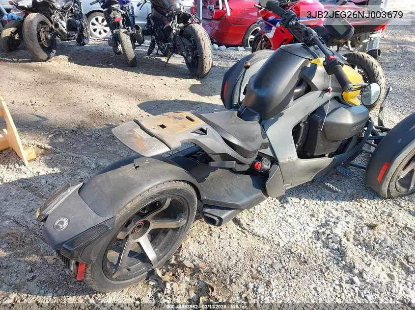 2022 Can-Am Ryker Sport VIN: 3JB2JEG26NJ003679 Lot: 44593962