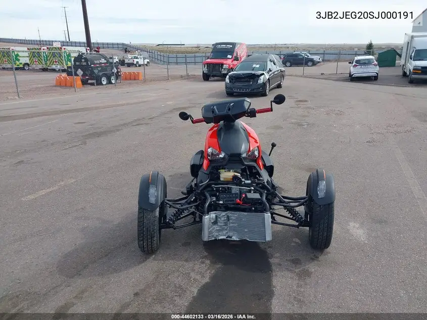 2025 Can-Am Ryker Sport VIN: 3JB2JEG20SJ000191 Lot: 44602133