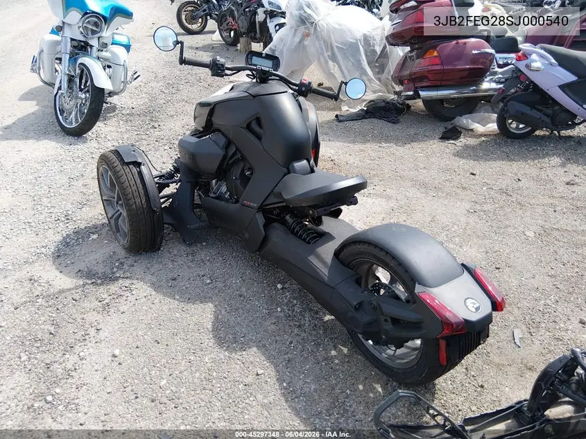 2025 Can-Am Ryker VIN: 3JB2FEG28SJ000540 Lot: 45297348