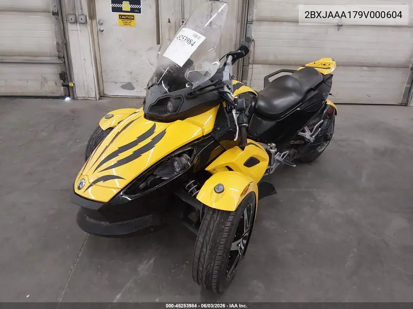 2009 Can-Am Spyder Roadster Rs VIN: 2BXJAAA179V000604 Lot: 45253984
