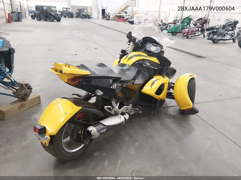 2009 Can-Am Spyder Roadster Rs VIN: 2BXJAAA179V000604 Lot: 45253984