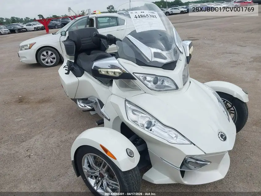 2012 Can-Am Spyder Roadster Rt-Ltd VIN: 2BXJBDC17CV001769 Lot: 44865301