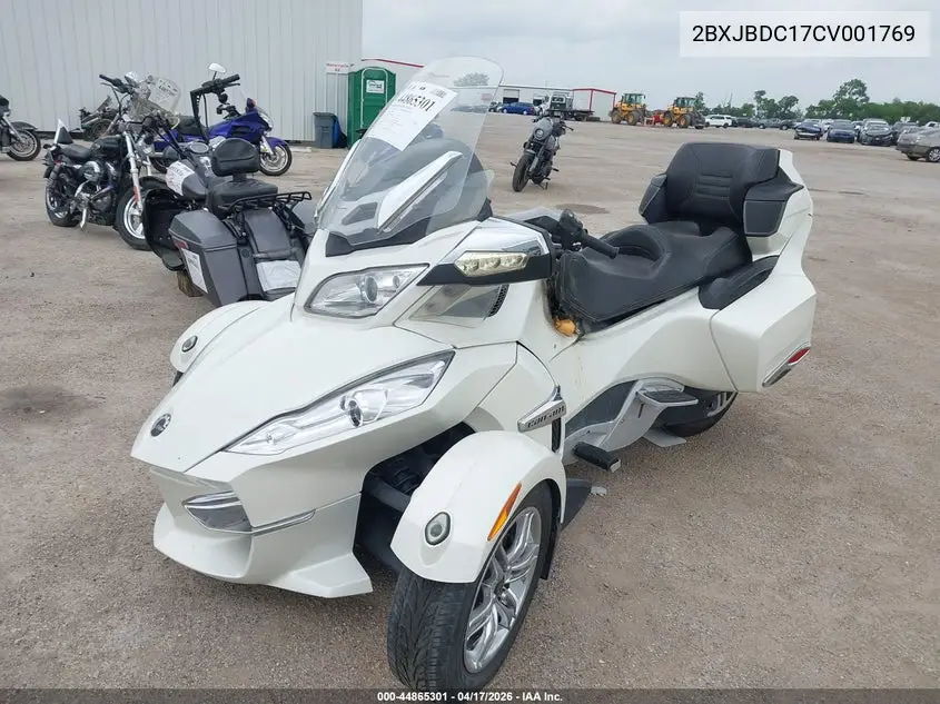 2012 Can-Am Spyder Roadster Rt-Ltd VIN: 2BXJBDC17CV001769 Lot: 44865301